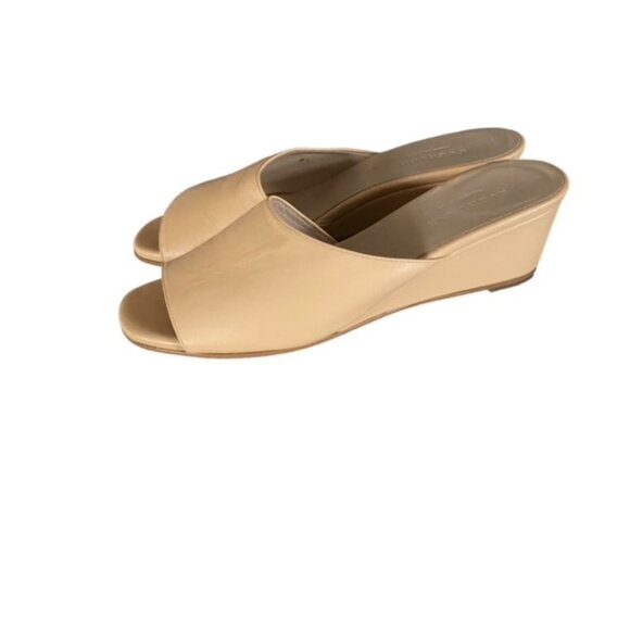 Everlane The Wedge Leather Sandal in Apricot 8.5 - Picture 5 of 7